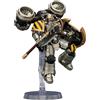 JOYTOY Iron Warriors Warhammer 40K 1/18 Action Figure Iron Warriors MkII Assault Legionary 1 con pistola bullone, ascia a catena e scudo da combattimento 12,2 cm Artefatti modello da collezione