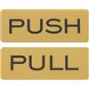 PATIKIL 1Set Etichette Adesive Porta Spingi Tira, 2x4.7in Etichette Adesive Porta Spingi Tira Piatto Acrilico Verticale Autoadesivo per Porte Vetro Negozio, Rettangolo, Oro