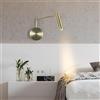 zhxinashu Applique da Parete LED per Lettura, Lampada da Comodino | 3W E27, Testa Ruotabile di 180° in Orizzontale e 350° in Verticale, Luce Bianca Calda, Applique da Parete Oro per Camera