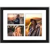 aFFa frames Tisar 30x40 cm, Frontale in Vetro Acrilico, Cornici Multiple, Galleria Immagini, Galleria Fotografica con Passe-Partout, 3 Sezioni Foto Per 2 Foto 10x15 cm E 1 Foto 15x21 Nero (88)