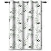 ggaimwf 107x215cm Panda dei cartoni animati Tenda oscurante Modello di bambù panda carino Isolamento Tende con occhielli per finestre per Bambini Ragazzi Ragazze Camera da letto Soggiorno,1 Pannello