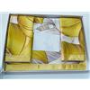 Corredocasa Tris Centrini Articolo Vittoria in Puro Cotone Disponibile in Diverse Colorazioni Manifattura Italiana Grande 40x70 Piccolo 30x40 (Oro)
