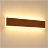 LongZYU Aplique Interni, Applique da Parete Interno Legno, Marrone | 10 W Applique Legno, Luce Bianca Calda 3000 K, Adatta per Camere Letto, Soggiorni, Corridoi, Scale, Angoli Lettura, Hotel Ecc