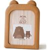 ED-Lumos Cornice portafoto da tavolo per bambini, camera da letto, soggiorno, decorazione regalo di compleanno, design con orso marrone, 17 x 12,2 cm