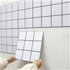 QSLKI 24PCS Piastrelle Adesive Cucina Bagno, 30 * 30 cm, Staccare e Attaccare Fogli Peel And Stick Backsplash, Paraschizzi Adesive Muro Bianco, Impermeabile