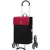 Andersen SHOPPER MANUFAKTUR Treppensteiger Scala Shopper Hera 47L Red | Ideale per scale, pieghevole, in acciaio, fino a 40 kg, borsa con tasca laterale, scomparto interno, catarifrangenti