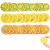 FuYelng 30 Fette Di Limone Artificiali, Fette di Limone in Plastica | Limoni Decorativi Realistici, per Matrimoni, Decorazioni Casa Decorazioni Feste Fotografia DIY (Giallo, Verde, Arancione)