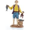 Moranduzzo Pescatore Napoletano per Presepe da Cm 12 Scala 1:15 -Statuine Presepe Indistruttibili - Stile 700', Pittura Rifinita a Mano, Prodotto Ufficiale, Made in Italy, Scultore M. Landi