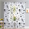 Hiseng 2 Pezzi Tende Voile Trasparente Decorativi Sheer Tenda per Soggiorno Camera Cameretta Balcone Finestra e Interni, Semi Trasparente Tenda Leggera (Pianeta spaziale,140x280cm)