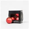 Giulia Grillo Palline di Natale Rosse Opache 10 cm Giulia Grillo, Set da 4 | Plastica infrangibile, cappuccio e cordino montati, colore pieno e satinato, scatola con display, addobbi per albero