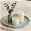 Sziqiqi Vassoio Decorativo Verde Rotondo: Vassoio per Candele in Metallo Vintage per Decorazione Tavolino - Centrotavola Verde Salvia Display Rustico per Soggiorno Piano Cucina Bagno