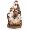 Logbuch-Verlag Scena della Natività Classica Beige Marrone Presepe Natalizio Scena Sacra Famiglia Scultura in Poliresina 16 cm