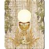 F.LLI BONELLA Fratelli Bonella | Quadro In Legno Sagomato Stile Vintage con Simboli Eucaristici della Prima Comunione f.to 10,7x13,3 cm | Made in Italy