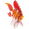 SWETRACE Vetro Rosso Ornamento Pesce, Decorazione Marina da Tavolo | Vetro Colorato, Pezzo Singolo Pronto da Esporre, Effetto Decorativo per Interni, Mensole e Consolle