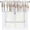 DEXNEL Tendina mantovana per finestra con simpatiche giraffe, per soggiorno, 137 x 45 cm