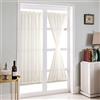 A.Monamour Tenda corta bianca trasparente in voile trasparente per porte francesi, 2 pannelli, mantovana, per cucina, bar, camera da letto, armadio