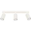 FOSKE Vela Tratto 3L - Plafoniera 3 faretti GU10, Beige | 3 faretti orientabili in alluminio, GU10 LED max 10 W ciascuna, lampadine non incluse - 45 x 6,5 x 16,5 cm