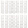 HOMSFOU Contenitore per Perline a 4 Scomparti, 20 Pezzi, Plastico Bianco | Scatoline Trasparenti per Piccoli Oggetti e Perline, Superficie Liscia, Pratiche, Formato Quadrato