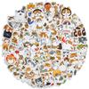 Amaxiu 100 pezzi Adesivi per Gatti Kawaii Carini, Adesivi per Gatti Divertenti, Impermeabile Sticker Kawaii per Scrapbooking, Bottiglia D'acqua, Laptop, Telefono, Bagagli, Skateboard (B)