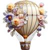 Hbbgdiy Decorazioni 2D con mongolfiere da Appendere alla Parete, squisite Lanterne solari per finestre, Giardino, Cortile, Prato e Feste all'aperto