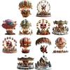 Liakyunf Set Di Addobbi Natalizi In Legno,Decorazioni Festive Babbo Natale - 12 Pezzi Decorazioni A Pendente Per Feste Per Interni Esterni Cortile Finestra Giardino Patio Auto Casa