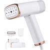Ailgely Vapore, stiratrice a vapore, ferro da stiro portatile pieghevole, 1000 W, 120 ml, riscaldamento rapido, piroscafo a mano, vapore, vestiti, serbatoio dell'acqua rimovibile con spazzola per casa