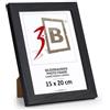 3-B Cornice portafoto HIT - nero - 15x20 cm - cornice in legno con vetro acrilico