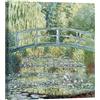 Posterlounge Lo stagno delle ninfee, armonia verde Stampa su tela | 50 x 50 cm di Claude Monet Verde Quadri Decorazione per pareti