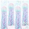 GOMETY Set di 4 lanterne di carta a forma di sirena, decorazione per feste, meduse, decorazione di compleanno per ragazze, oceano, decorazione di compleanno a tema sotto il mare