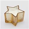 EDG Enzo De Gasperi Candela profumata a forma di stella natalizia in vetro trasparente, profumazione Ambra D10,5xH6,5 cm 3 varianti (1pz) GIALLO