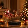 Generic Slitta di Babbo Natale galleggiante, decorazione natalizia a levitazione | Decorazione da tavolo galleggiante magnetica, decorazione natalizia per casa e ufficio, decorazione unica per regali di