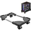 Yitobici Supporto per Pc Torre Pc con Ruote, Struttura Cava, Supporto per Computer Regolabile, Accessori per Pc da Gioco, Mobili per Studio,nero