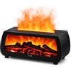 JERVOXAL Diffusore di Oli Essenziali 200 ml, Effetto Fiamma 7 Colori | Umidificatore Ambiente Silenzioso con Spegnimento Automatico e Timer 2H/4H/6H, Silenzioso, per Camera, Ufficio e Casa