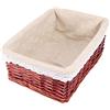 Luxshiny Cesto di Vimini Basso Marrone, Stile Margherita 35x25x14 CM | Capienza Ampia, Intreccio in Vimini, Adatto per Armadio e Pavimento, Uso Ordinato in Casa