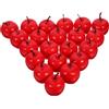 MAGICLULU Mele Finte in Schiuma 30 Pezzi, Decorazione Realistica | Oggetti Decorativi e Accessori per Fotografia, Aspetto Delicato, Colore Rosso, Set da Trenta Pezzi