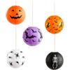 BTACGWP Lanterne Carta Halloween, 5 Pezzi Addobbi Casa e Giardino - Struttura Cartacea Modulare e Fissaggio Rapido per Creare Atmosfera Spettrale Durevole e Sicura