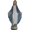 OVUNQUE PROTEGGIMI Statua della Madonna Miracolosa in Gesso Madreperlato, 30 cm, Bianco e Blu con Rifiniture Dorate, per interni, Statuetta Madonna Immacolata Concezione dipinta a mano.