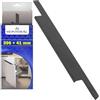 MONTERAL Scomparsa Maniglia per Mobili da Cucina 396x41mm Distanza Fissaggio 320 mm | Maniglie Cucina y Mobili Realizzata in Alluminio in Colore Nero Opaco - MONTERAL
