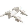 UrbanHui Kit di ricambio per cerniere per sedile WC, materiale plastico, fissaggio sicuro e longevità, fornito con accessori completi per l'installazione (bianco)