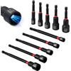 AuraNova Set da 10 Bussole Esagonali Magnetiche, Adattatore Chiave a Bussola 65/150 mm, Metrico 6 mm, 8 mm, 10 mm, 12 mm, 14 mm, Attacco Esagonale 1/4 per Trapano e Avvitatore