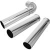 Ipetboom Prolunga Tubo Stufa a Legna in Acciaio Inox 3 Pezzi 60 Cm con Gomito 60° per Canna Fumaria Casa e Campeggio Accessorio Ventilazione Riscaldamento Sicuro