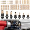 HOMIKLSA 7 Pezzi Inserto Filettato Rivettatrice Manuale di Teste Set con 70 Dadi | Kit 77 Pezzi Dadi Rivettabili con M3 M4 M5 M6 M8 M10 M12, Utensile per Rivetti per Lamiera, Alluminio, Auto
