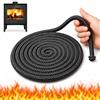 Cowiny Guarnizione Stufa a Legna, 9 mm x 3 m, Guarnizione Inserto Camino in Fibra | Cavo intrecciato rotondo grigio in fibra di vetro, 9 mm × 3 m, resistente fino a 600 °C; colla ad alta temperatura non