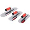 Eminchu 3 Pezzi Cazzuola in Acciaio Inox per Calcestruzzo, 12 X 4 in | Angoli arrotondati, acciaio lucido da 0,8 mm, impugnatura ergonomica, spatole di finitura per cartongesso, 14 x 4 pollici,