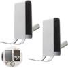 Fine jade2 Portasciugamani doccia parete in vetro doppio gancio doccia per parete in vetro con pad EVA per box doccia, bagno 6-11 mm di spessore porta in vetro senza cornice (acciaio inox spazzolato)