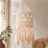 WRQIOO Paralume in macramè, 80 x 30 cm, da appendere, per soggiorno, camera da letto, hotel, cameretta dei bambini