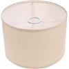 TOYANDONA Paralume E27 in lino beige, staccabile, 26 x 19 cm | Struttura in ferro, rivestimento in PVC, riduzione dell'abbagliamento, per lampada da tavolo e lampada a sospensione