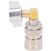 Generic Connettore pneumatico in metallo a connessione rapida dritto attraverso il gomito integrato per compressore d'aria e soffiatore di polvere per camion serbatoio gas attrezzature da officina (gomito