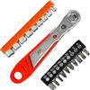 EUIEUT Chiave a Cricchetto Magnetica Mini Chiave a Cricchetto da 1/4 Cacciavite Reversibile Offset ad Alta Coppia Set di Bit Avvitamento con Cricchetti per Riparazioni di Auto Elettronica e Casa
