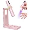 DAHAIHLAN Mini Lampada UV LED Unghie, 365+405nm con Display e Batteria da 180mAh | Lente Convessa 5X con Supporto, Timer da 20/60s, Include Cavo Dati USB, Adatto per Manicure e Ricostruzione Unghie